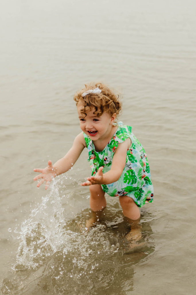 toddler at the beach